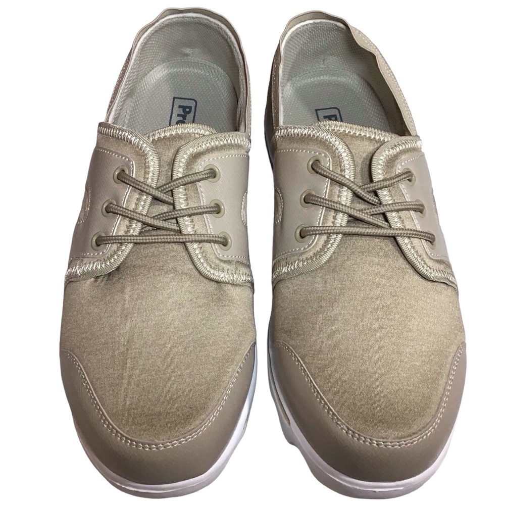 Propet Sneakers Olanna Shoes Walking  Womens Sz 9 Beige Lace